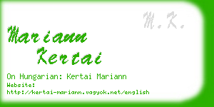 mariann kertai business card